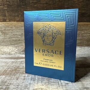 Versace Eros Parfum 1ml / 0.03oz Spray Sample for Men New on Card
